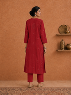 Buy Maroon Utsav Georgette Chikankari Long Kurti